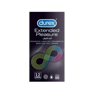Durex Extended Pleasure Condoms Box with Infinity Design