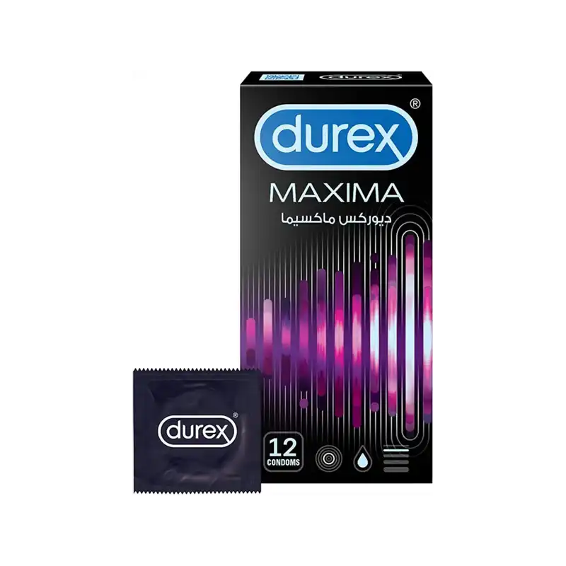 Durex Maxima Condoms 12-Pack – Ribbed, Dotted, and Lubricated