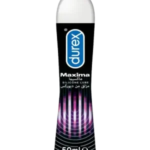 Durex Maxima Silicone Lube 50ml bottle for long-lasting intimate lubrication