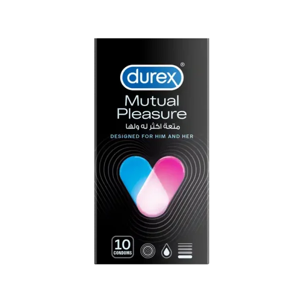 Durex Mutual Pleasure Condoms Box – Designed for Him and Her.