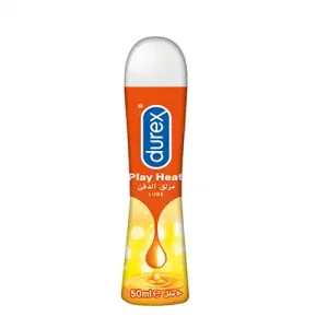 Durex Play Heat warming personal lubricant 50ml bottle with orange and yellow gradient packaging