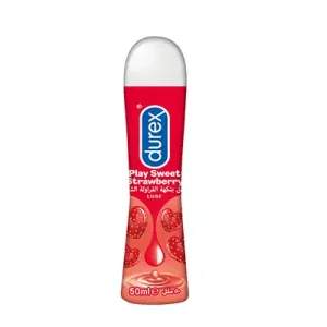 Durex Play Sweet Cherry flavored personal lubricant 50ml bottle with red packaging and cherry graphics