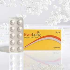Blister pack and box of Ever Long tablets 60mg (dapoxetine).