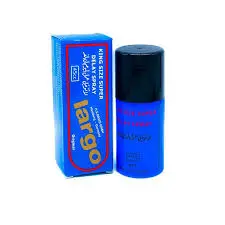 Largo men’s delay spray with blue packaging and black cap.