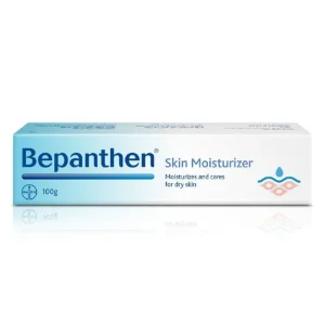 Bepanthen ointment cream, Skin Moisturizer 100g tube in blue and white packaging with Bayer logo for dry skin care