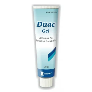The image show that Duac gel 25gm with white background