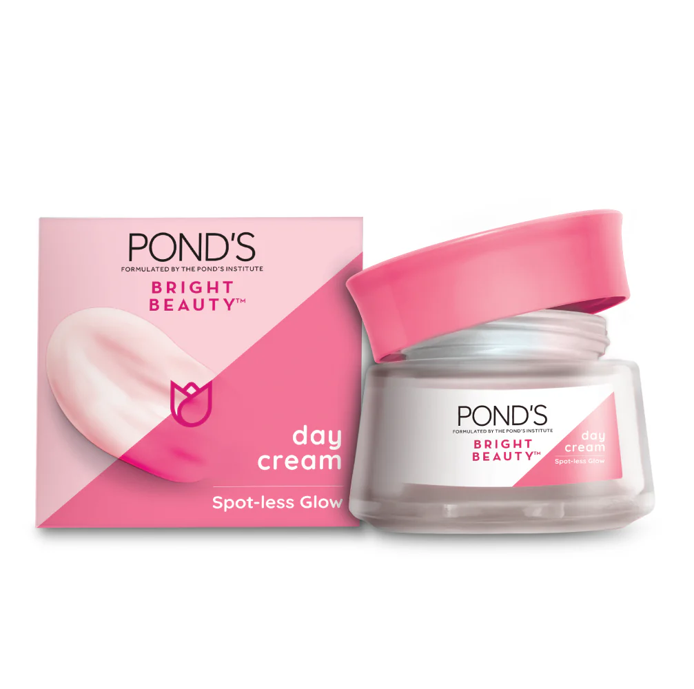ponds bright beauty day cream spotless jar with pink packaging - Spot-less Glow formula by Pond's Institute