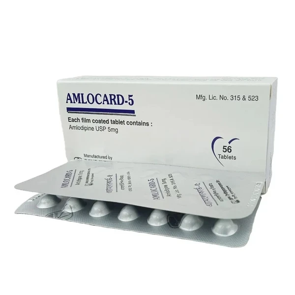 Amlocard Tablets 5mg – Amlodipine for Blood Pressure & Angina Relief