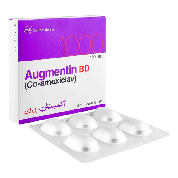 Augmentin BD 1000mg Tablets – Co-Amoxiclav for bacterial infection relief