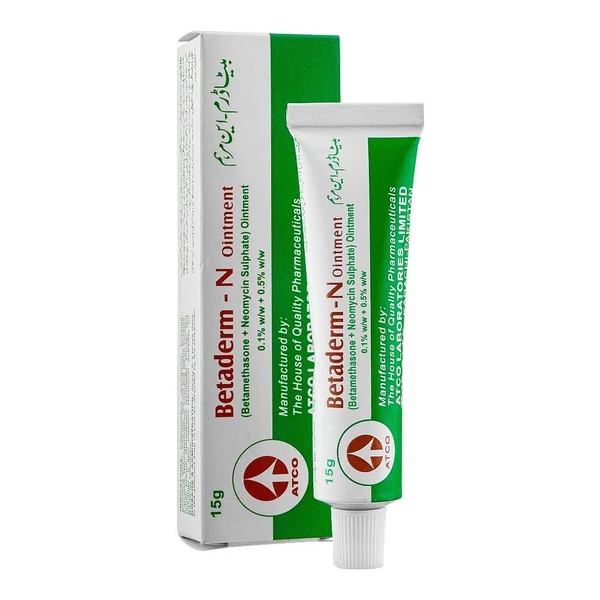 Betaderm-N Ointment 15g – treatment for eczema, dermatitis, and skin infections