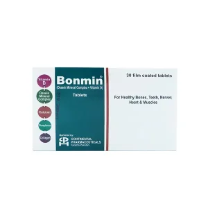 Bonmin Tablets by Continental Pharmaceuticals Limited – Vitamin D and Ossein Mineral Complex for strong bones and healthy joints