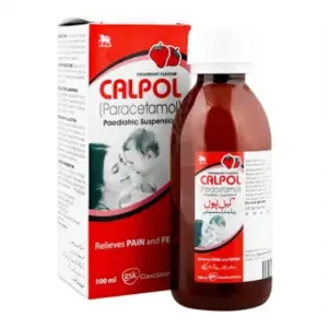 Calpol Paediatric Suspension 100ml bottle – paracetamol for kids’ fever and pain relief