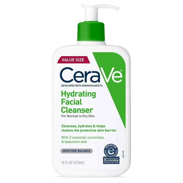 CeraVe Facial Cleansers with ceramides and hyaluronic acid for gentle skin care