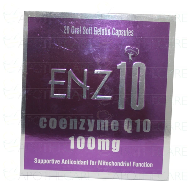 Enz 10 Capsules 100mg for heart health, energy, and vitality support