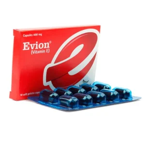 Evion 400mg Vitamin E softgel capsules pack