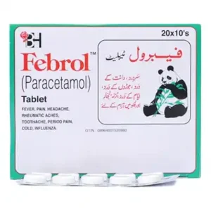 Febrol Tablets 500mg pack – paracetamol pain and fever relief