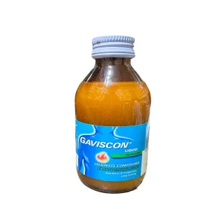 Gaviscon Syrup 120ml bottle for heartburn and acid reflux