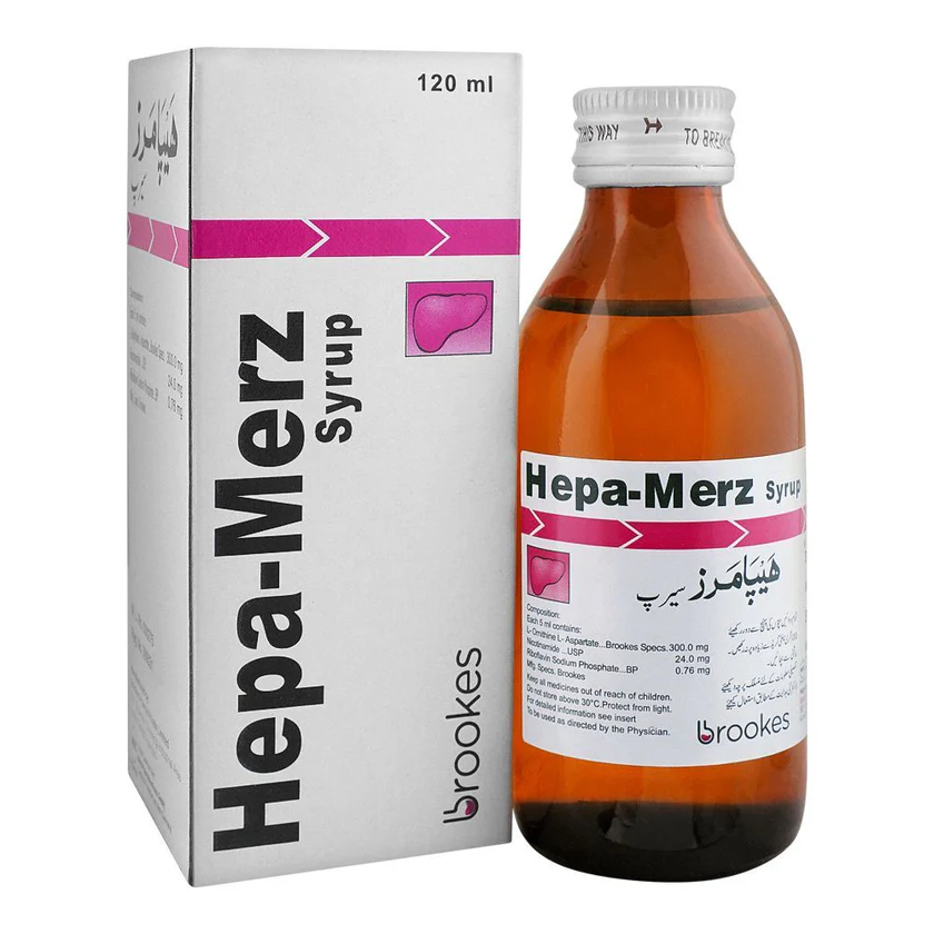 Hepa-Merz Syrup 120ml – L-Ornithine & L-Aspartate for Liver Health