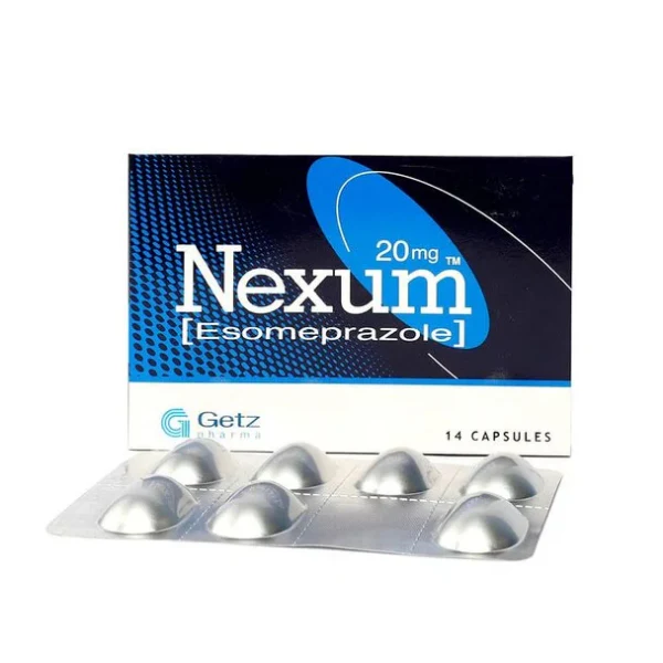 Nexum Capsules 20mg – Esomeprazole by Getz Pharma