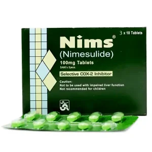 Nims 100mg Tablets with Nimesulide relieve pain from headaches, migraines, arthritis, toothache, and muscle aches effectively.