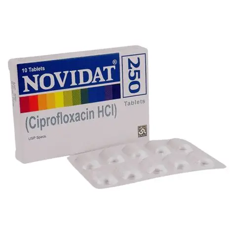 Novidat Tablets 250mg – Ciprofloxacin Antibiotic for Bacterial Infections