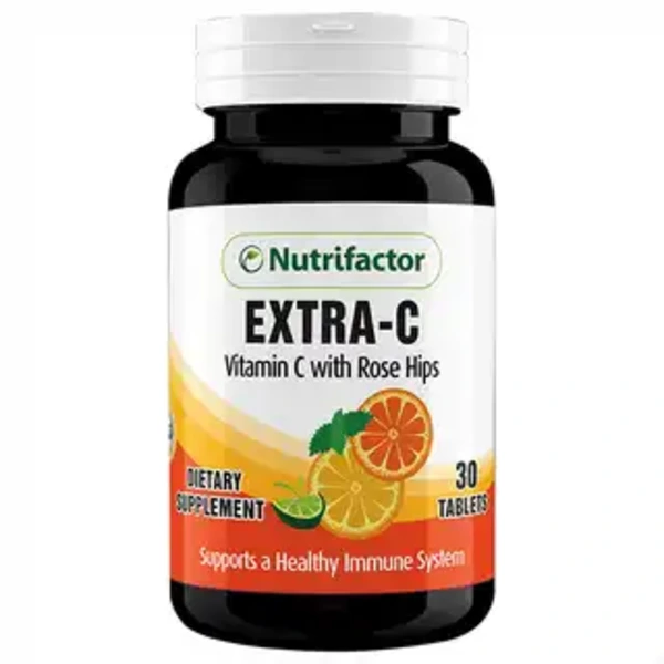 Nutrifactor Extra-C Tablets bottle – high potency vitamin C supplement