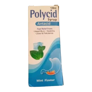 Polycid Syrup 120ml bottle – antacid for acidity and heartburn relief