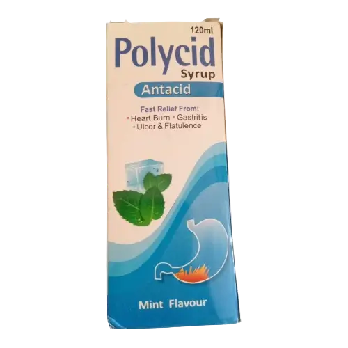Polycid Syrup 120ml bottle – antacid for acidity and heartburn relief