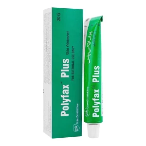 Polyfax Plus Ointment 20g – Antibiotic and pain-relieving cream with Polymyxin, Bacitracin, and Lignocaine by GSK