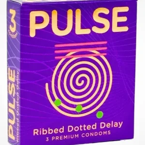 Pulse Ribbed Dotted Delay Condoms 3-pack