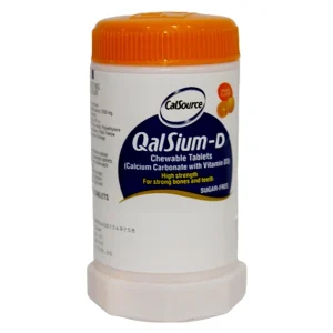 Qalsium-D Orange Flavour Tablets pack – calcium and vitamin D3 supplement