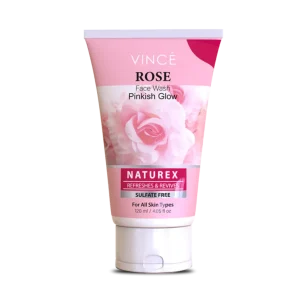 Vince Rose Face Wash 120 ML – gentle rose extract cleanser for hydration and glow
