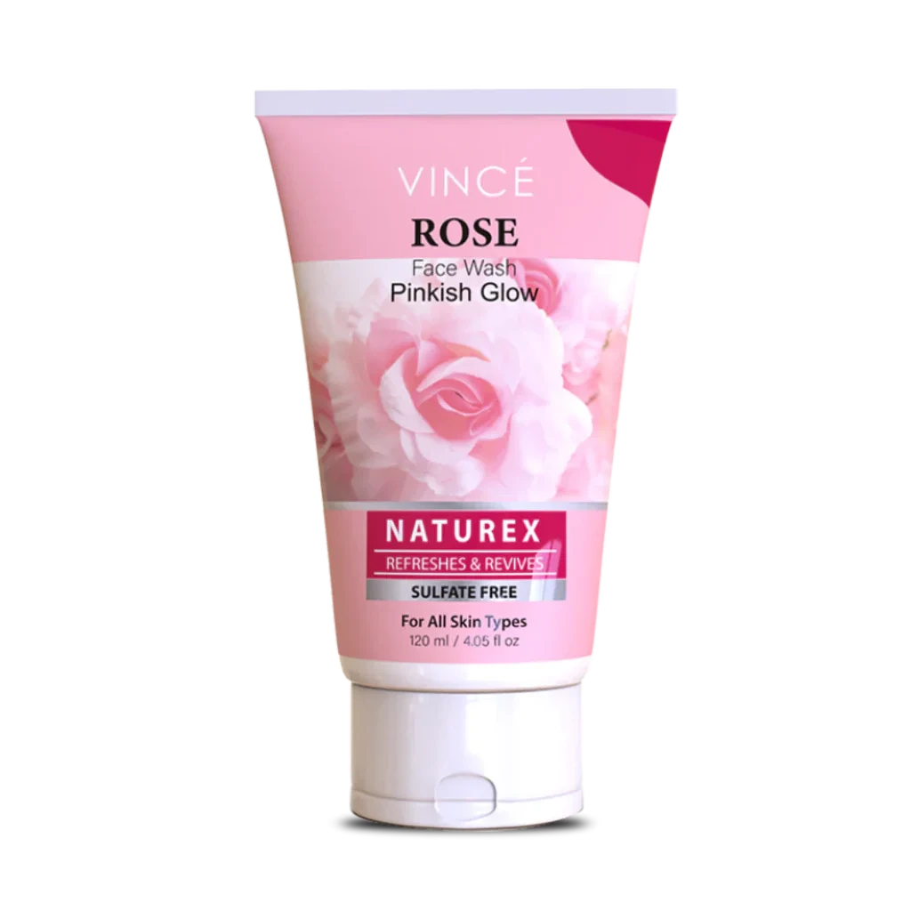 Vince Rose Face Wash 120 ML – gentle rose extract cleanser for hydration and glow