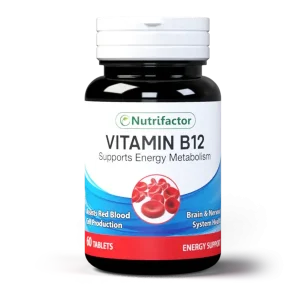 Nutrifactor Vitamin B12 Tablets bottle – energy and nerve support supplement