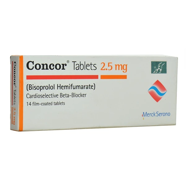 Concor 2.5mg Tablets pack with Bisoprolol for blood pressure and heart support
