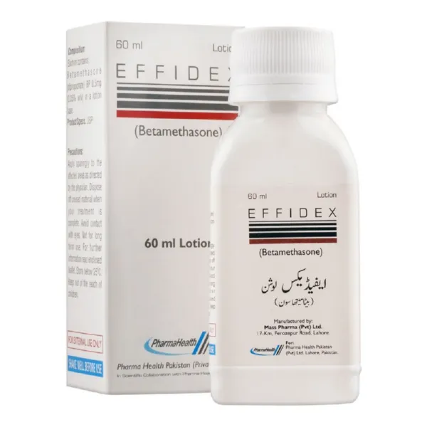 Effidex Lotion 60ml – Mometasone-based treatment for itchy, inflamed skin