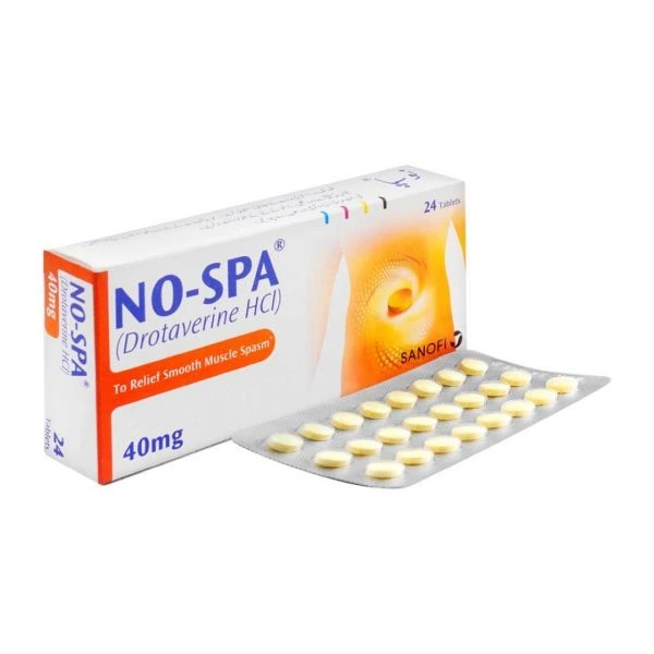 No-Spa Tablets 40 mg Drotaverine for abdominal cramps and muscle spasm relief