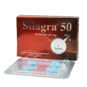 Silagra Tablet 50mg pack for erectile dysfunction and timing improvement in men.