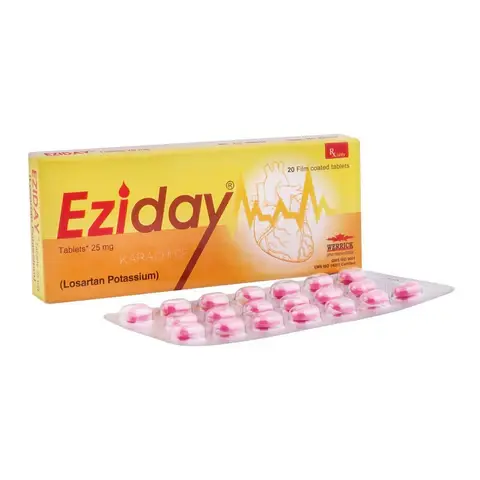 Eziday Tablet 25mg Losartan Potassium by Werrick Pharma for Blood Pressure