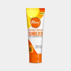 Rivaj SPF60 Whitening & Vanishing Sunblock for Bright Skin Protection