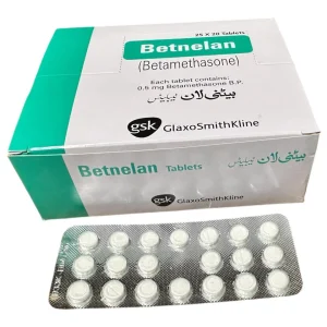 Betnelan Betamethasone 0.5mg tablets in blister pack, 25x20 tablets box by GlaxoSmithKline for anti-inflammatory treatment
