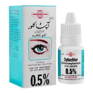 Optachlor chloramphenicol 0.5% eye drops by Remington, 10ml sterile ophthalmic solution for bacterial eye infections