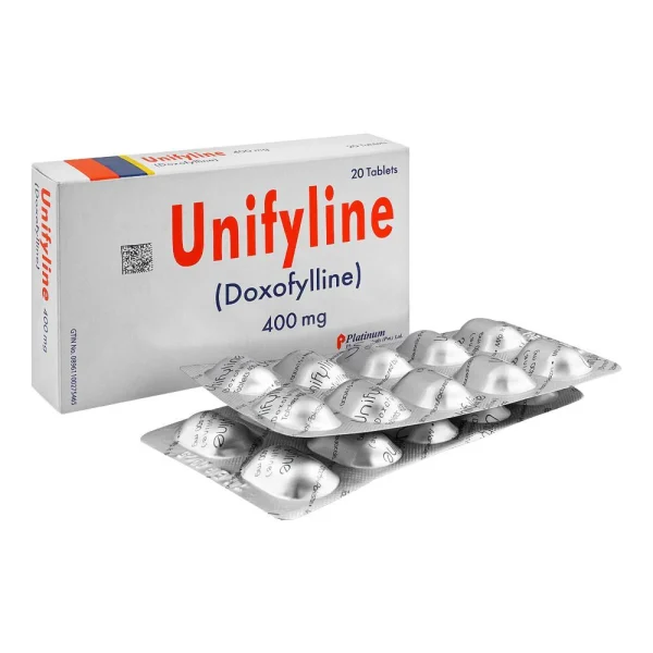 Unifyline 400mg tablets containing Doxofylline for respiratory conditions and bronchodilation treatment available in Pakistan