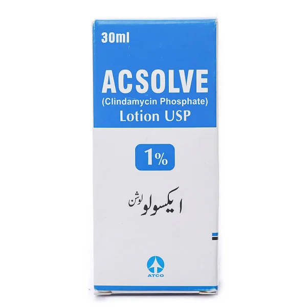Acsolve 1% Clindamycin Phosphate topical lotion 30ml for acne treatment