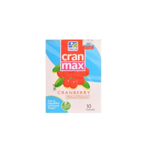 Hinucon Cran max Cranberry Natural Extract supplement box for urinary tract health 10 pouches UTI prevention