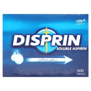 Disprin soluble aspirin 100 tablets - fast-dissolving pain relief and fever reducer in blue box with blister strips