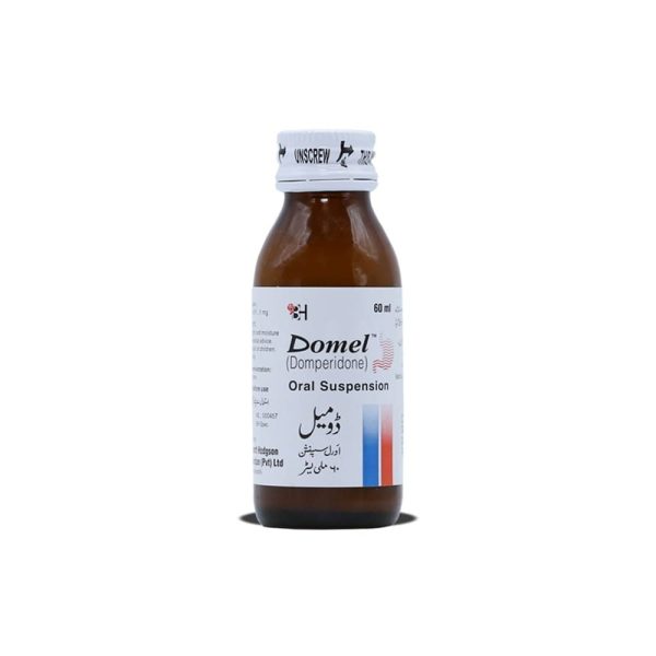 Domel Domperidone 60ml oral suspension bottle for nausea and vomiting relief