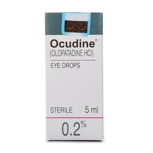 Ocudine Olopatadine HCl 0.2% sterile eye drops 5ml for allergic conjunctivitis and eye allergy relief