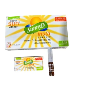 SunnyD Insta Ampoule Vitamin D3 5mg 200000 IU Cholecalciferol 1ml x 5 ampoules by Scotmann for vitamin D deficiency treatment
