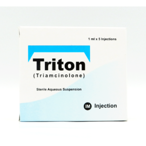 Triton Triamcinolone IM injection 1ml x 5 ampoules box for inflammatory conditions and allergic disorders treatment